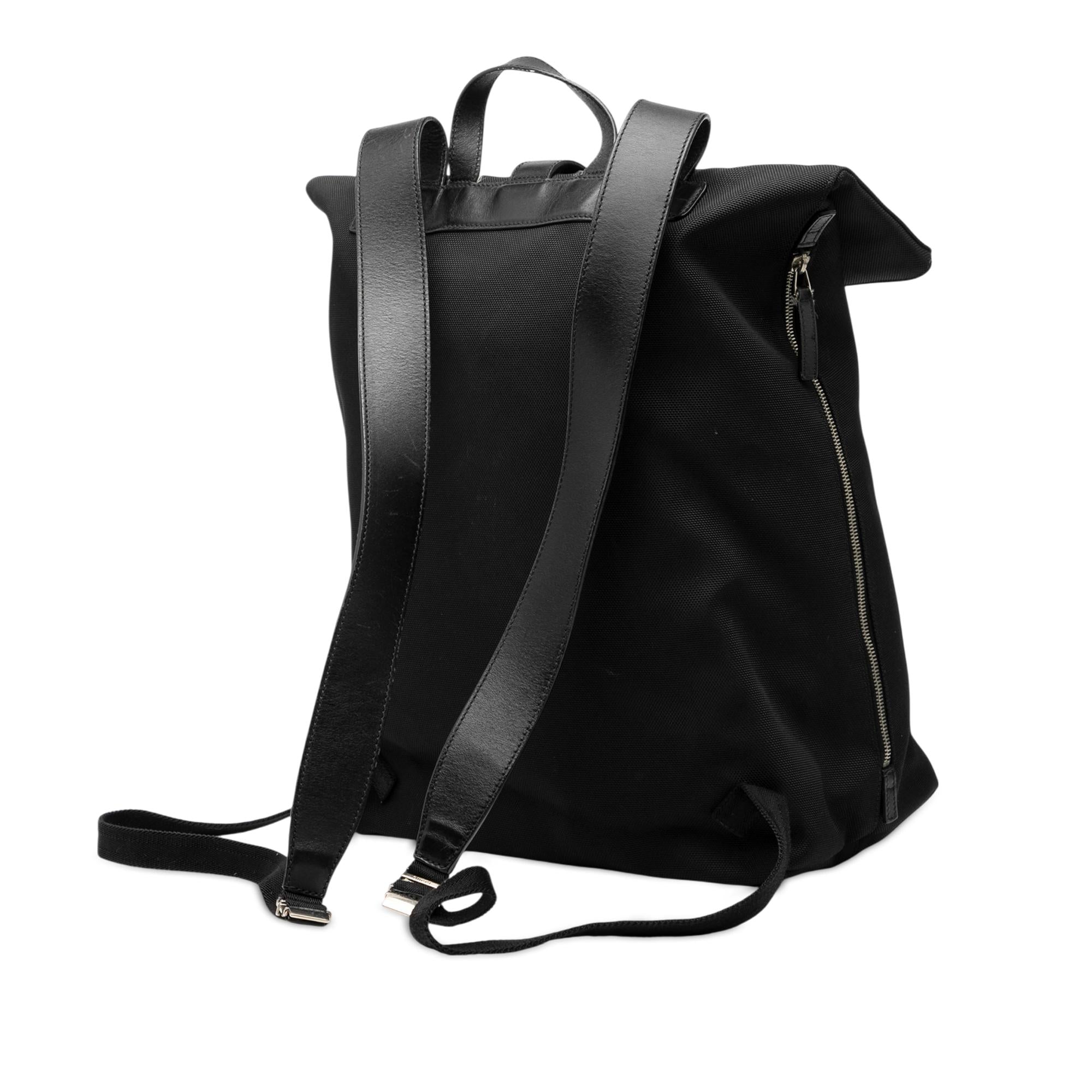 Gucci Canvas Techno Web Fold Over Backpack