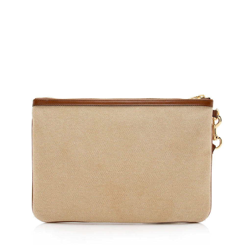 Gucci Canvas Vintage Web Wristlet (SHF-16199)