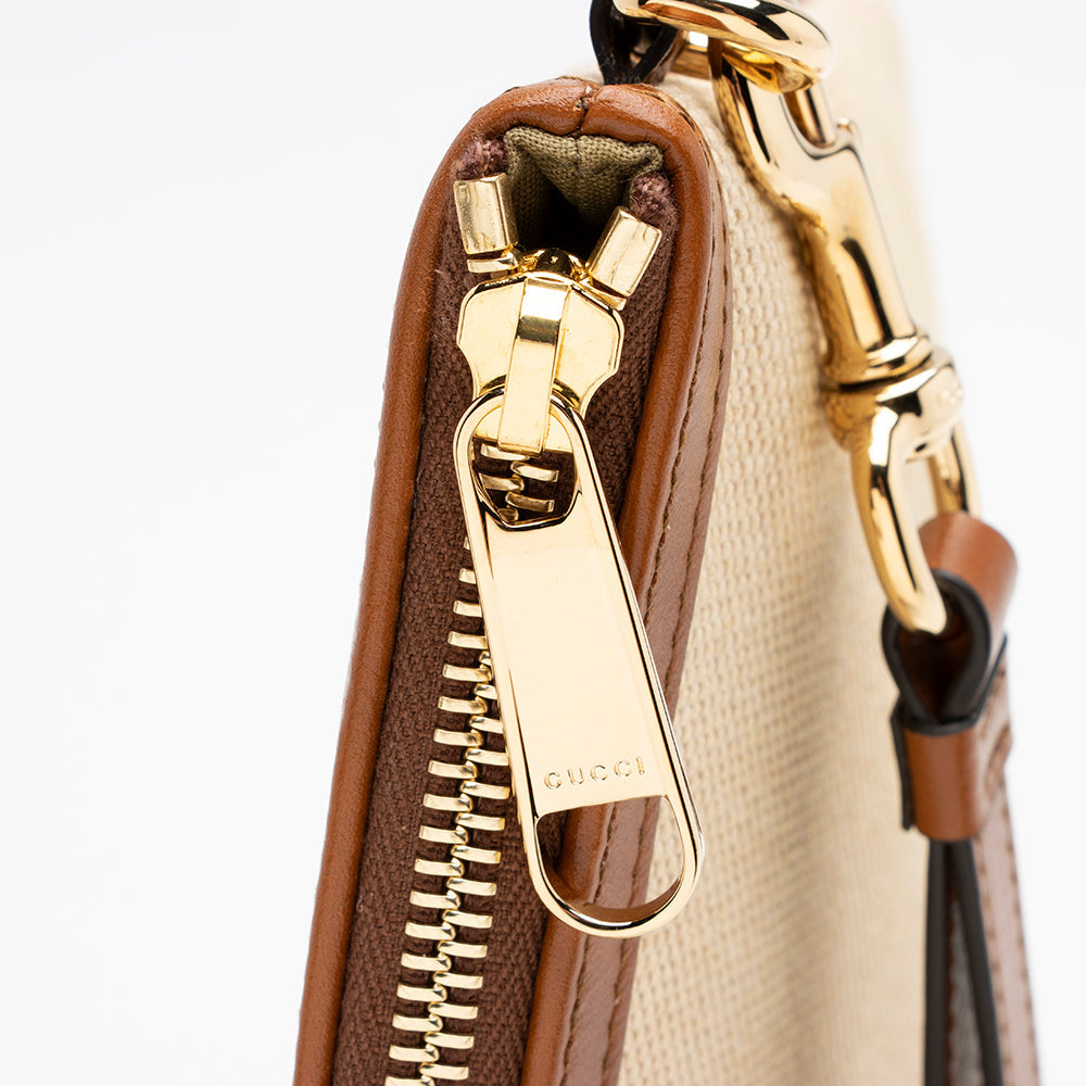 Gucci Canvas Vintage Web Wristlet (SHF-16199)