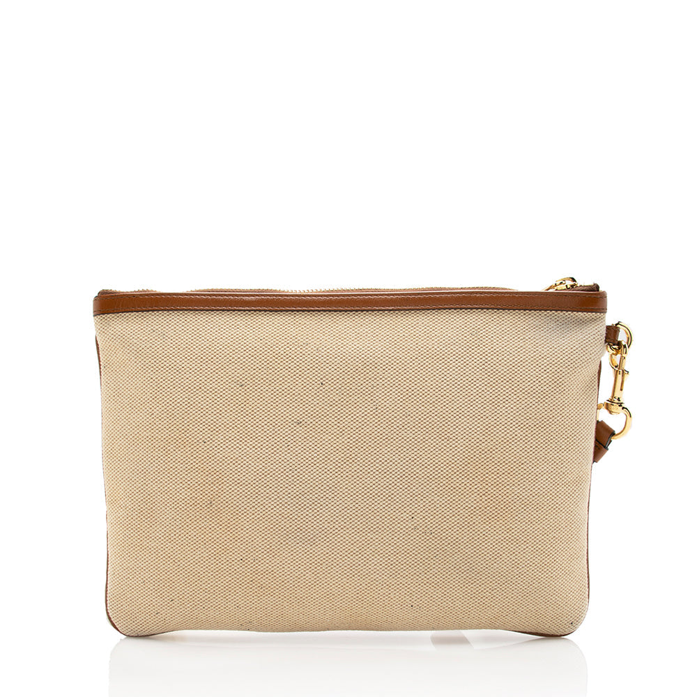 Gucci Canvas Vintage Web Wristlet (SHF-17031)
