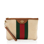 Gucci Canvas Vintage Web Wristlet (SHF-17031)