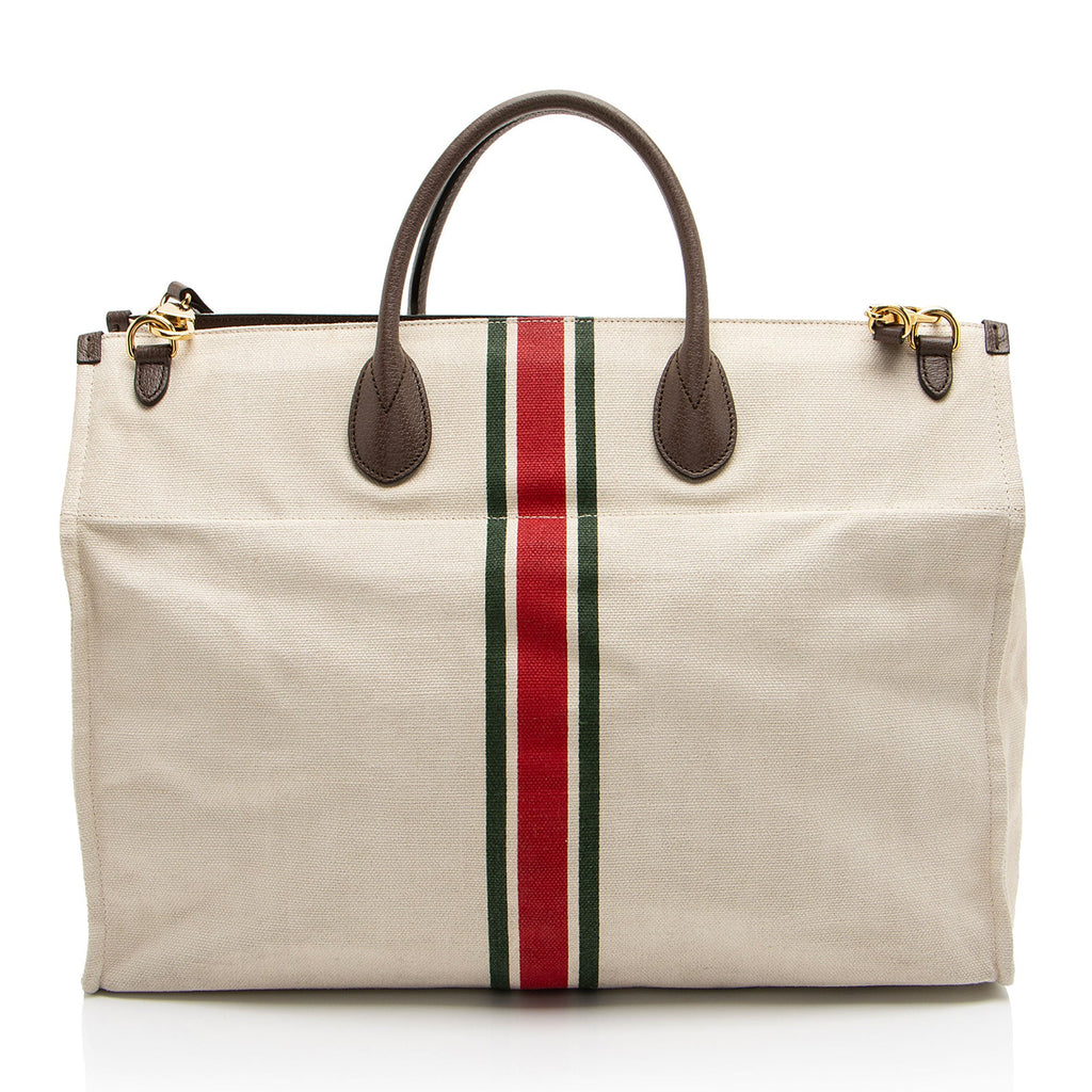 Gucci Canvas Web Foldable Large Tote