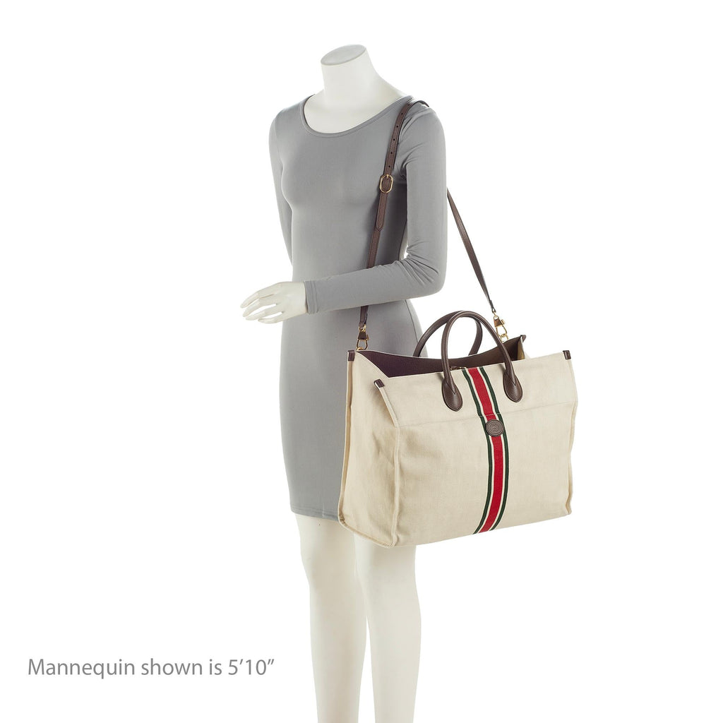 Gucci Canvas Web Foldable Large Tote