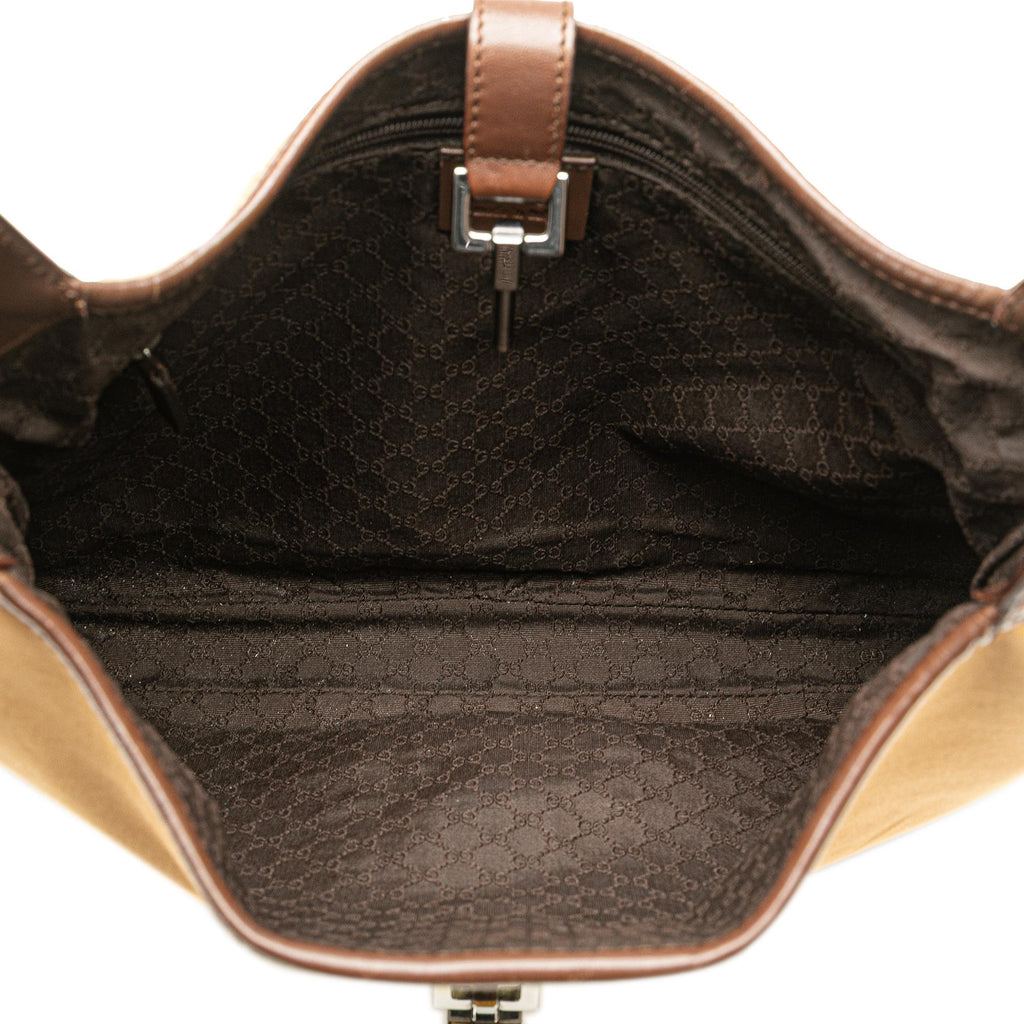 Gucci Canvas Web Jackie Shoulder Bag
