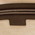 Gucci Canvas Web Logo Embossed Tote