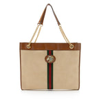 Gucci Canvas Web Rajah Large Tote