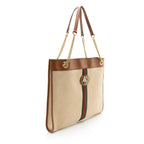Gucci Canvas Web Rajah Large Tote