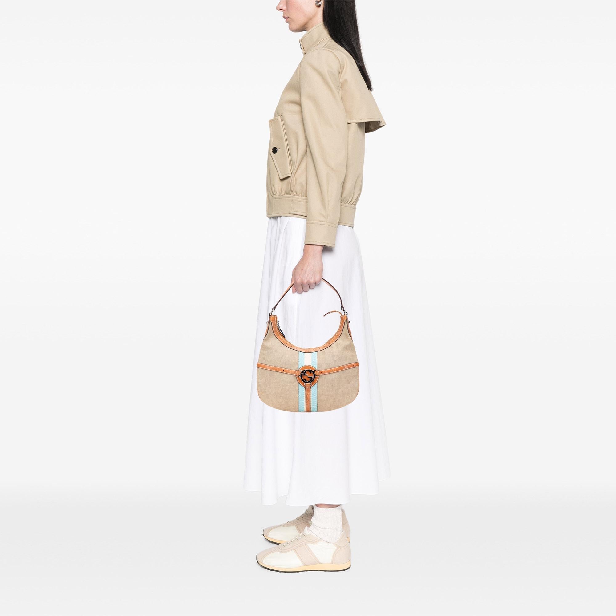 Gucci Canvas Web Reins Hobo