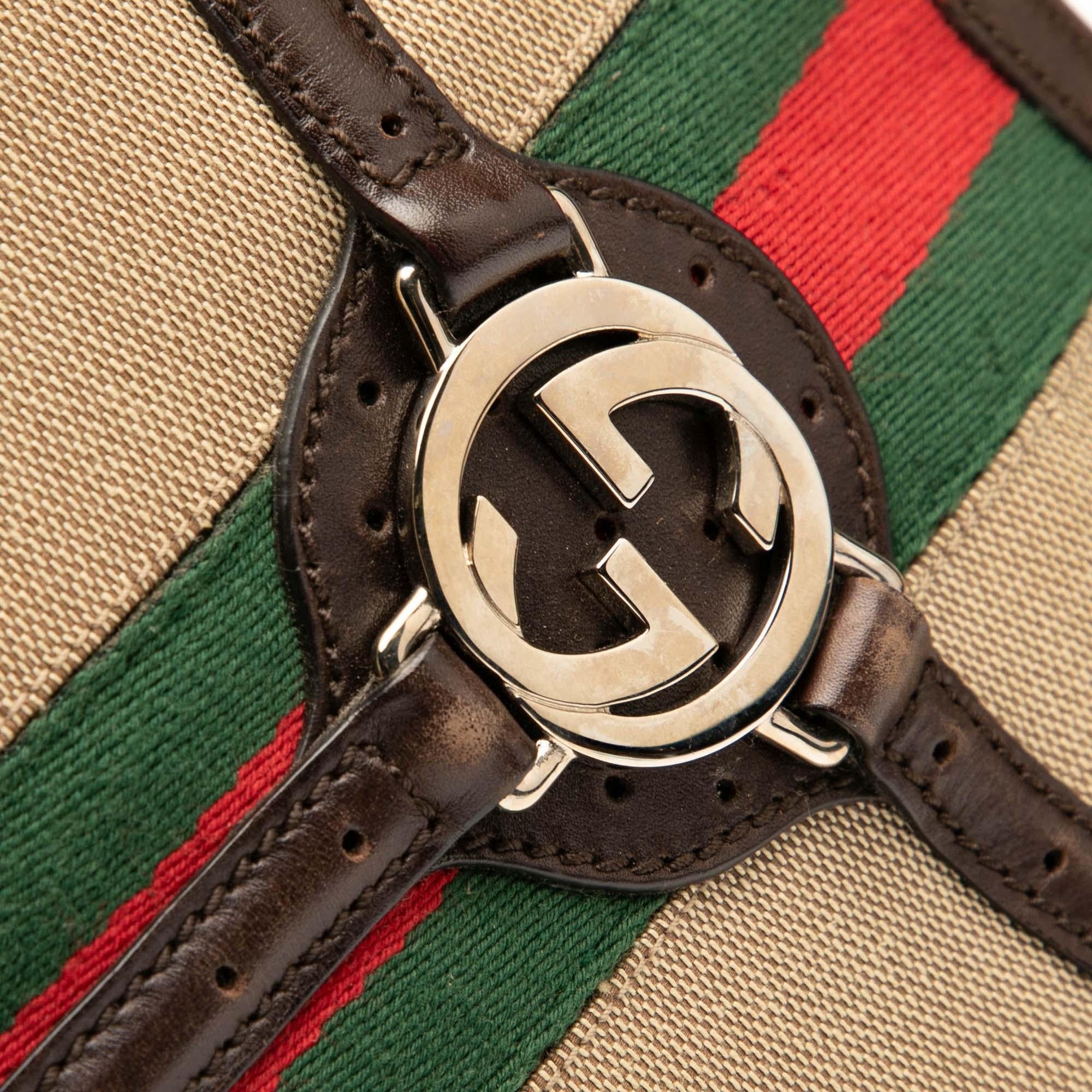 Gucci Canvas Web Reins Hobo