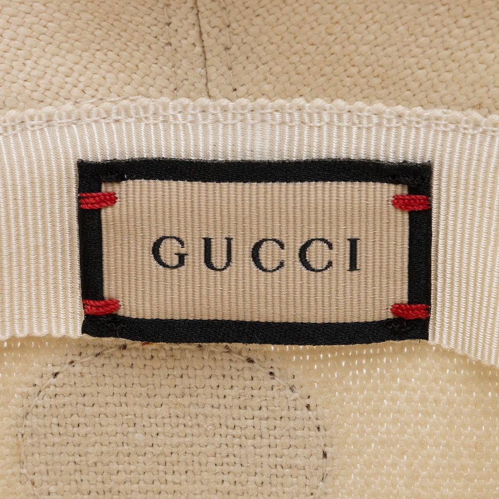 Gucci Canvas Web Stripe Fedora Bucket Hat - Size M (SHF-A6MK94)