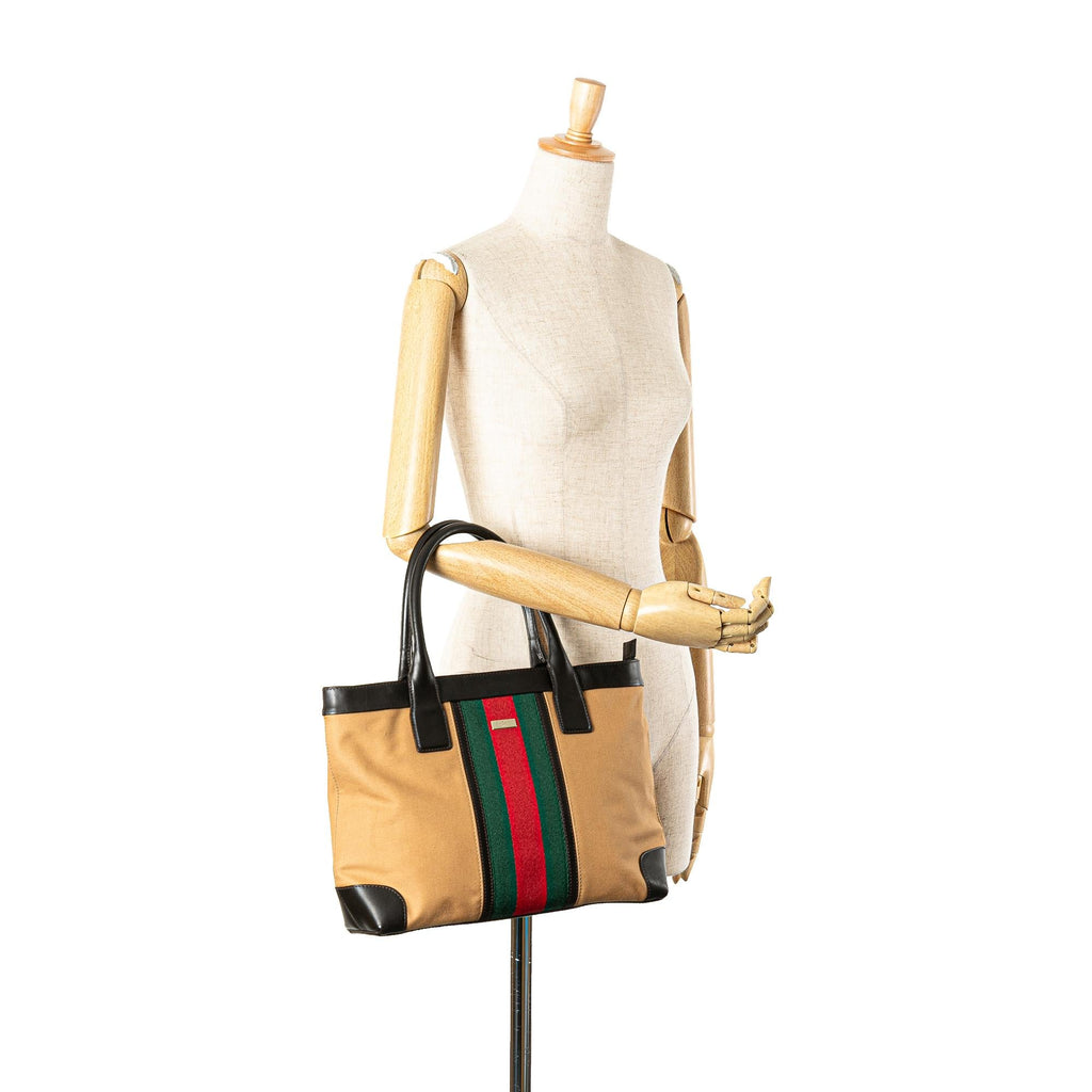 Gucci Canvas Web Tote