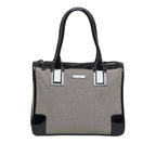 Gucci Canvas and Patent Leather Trimmed Handbag (SHG-E8ID83)
