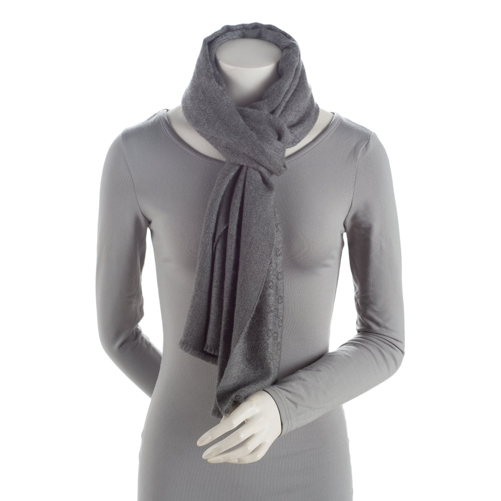 Gucci Cashmere GG Jacquard Scarf (SHF-G1cs2n)