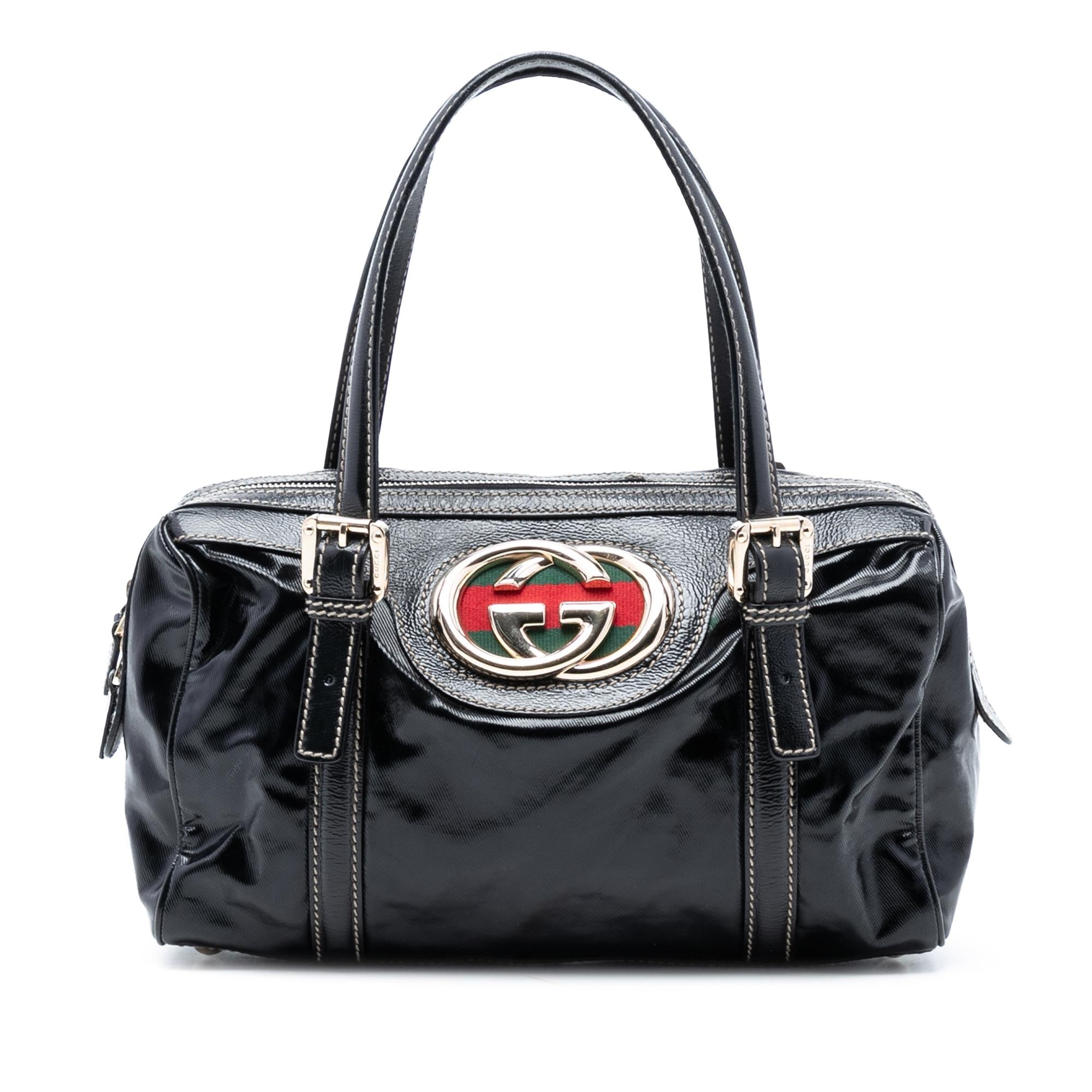 Gucci Coated Canvas Dialux Britt Boston Bag