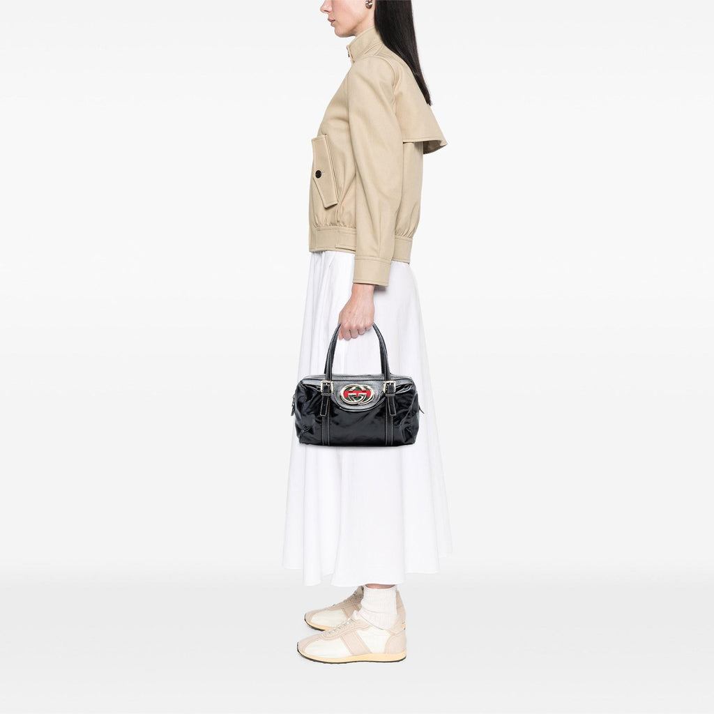Gucci Coated Canvas Dialux Britt Boston Bag