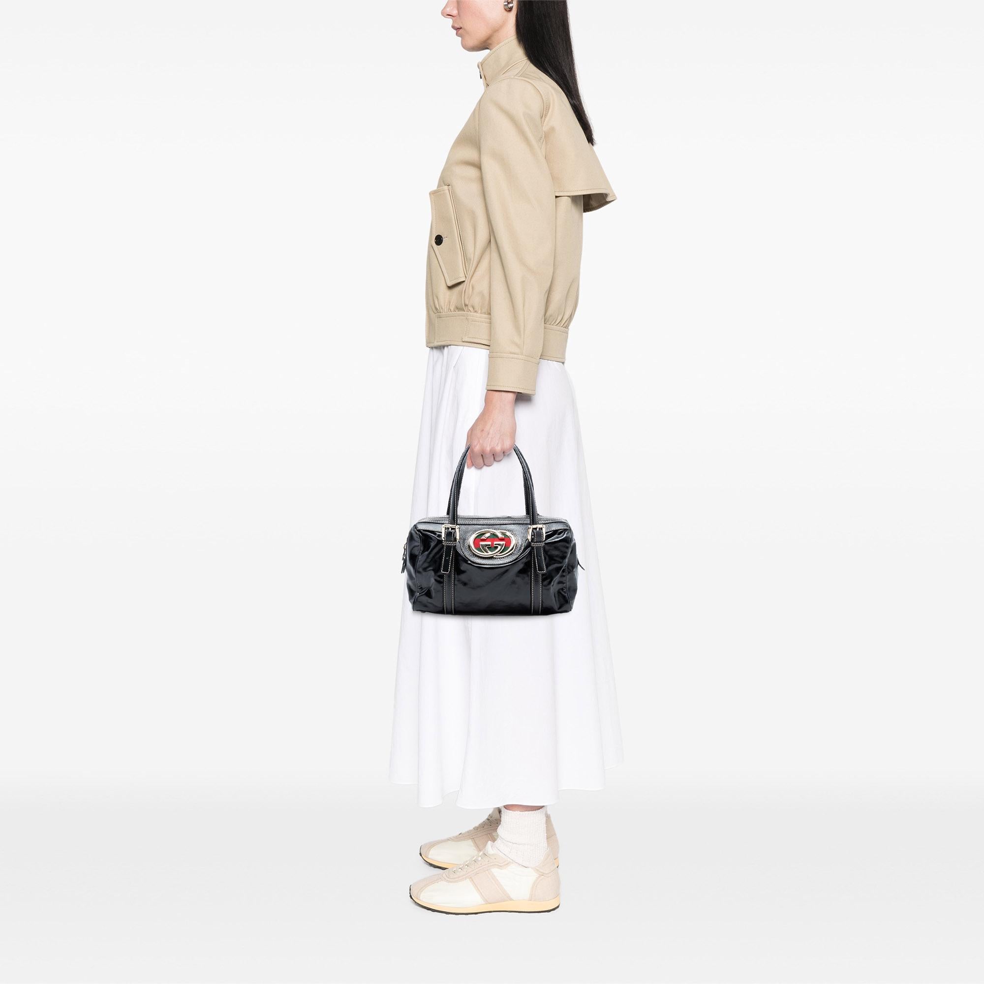 Gucci Coated Canvas Dialux Britt Boston Bag