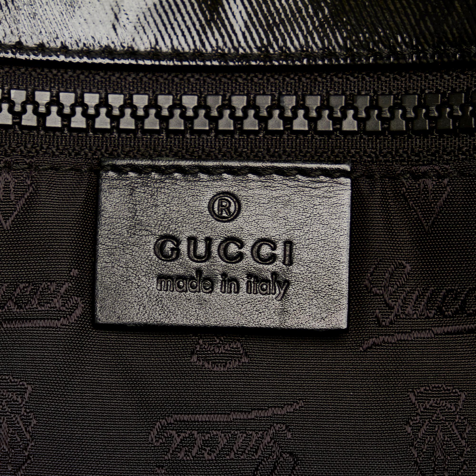 Gucci Crest Coated Canvas Crossbody Bag (SHG-31753)