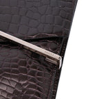 Gucci Croc Embossed Leather Broadway Envelope Shoulder Bag