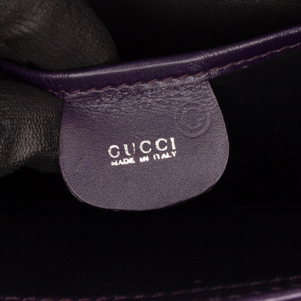 Gucci Croc Embossed Leather Broadway Envelope Shoulder Bag