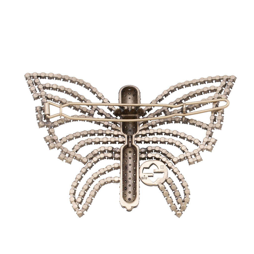 Gucci Crystal Butterfly Interlocking GG Hair Clip (SHF-fdAS47)