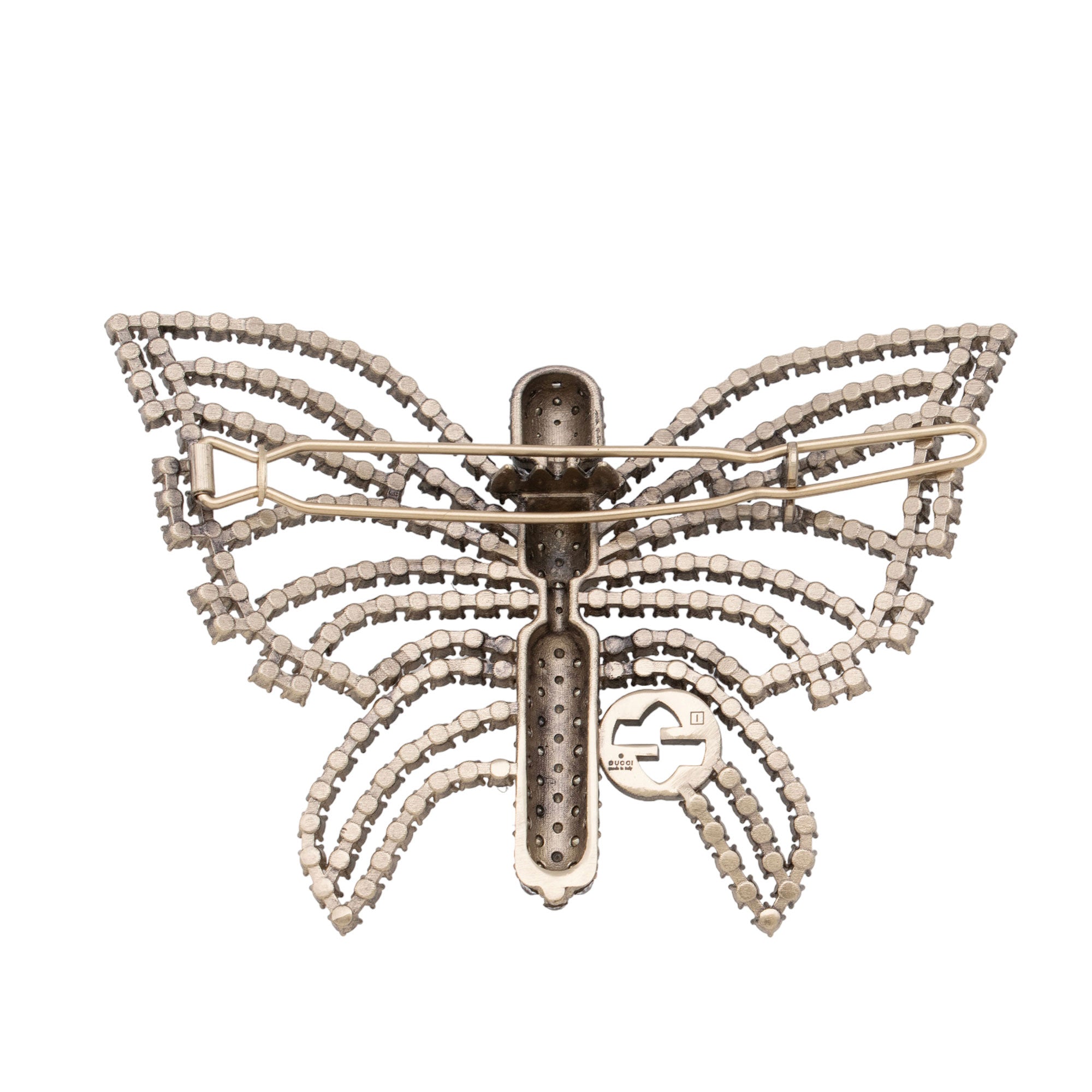 Gucci Crystal Butterfly Interlocking GG Hair Clip (SHF-fdAS47)