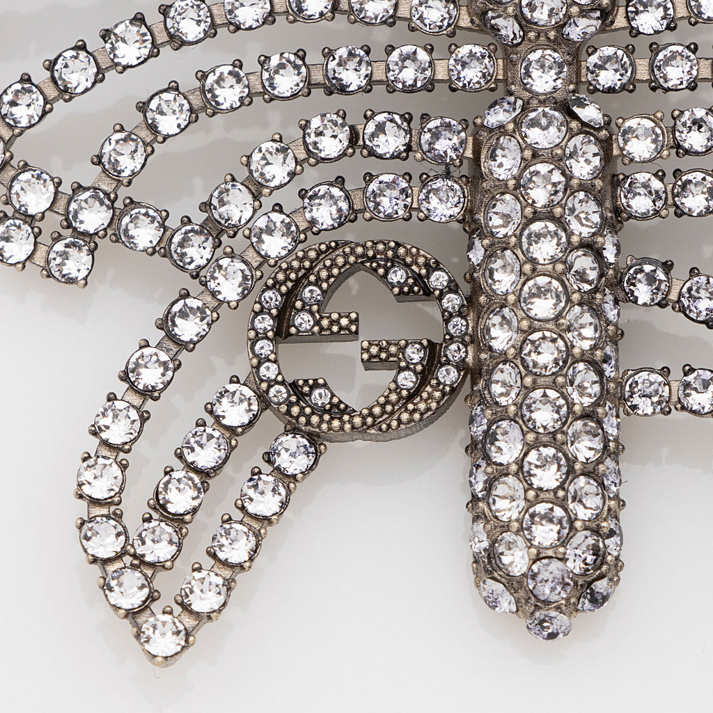 Gucci Crystal Butterfly Interlocking GG Hair Clip (SHF-fdAS47)