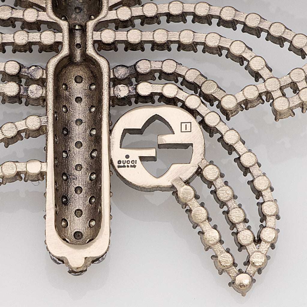 Gucci Crystal Butterfly Interlocking GG Hair Clip (SHF-fdAS47)