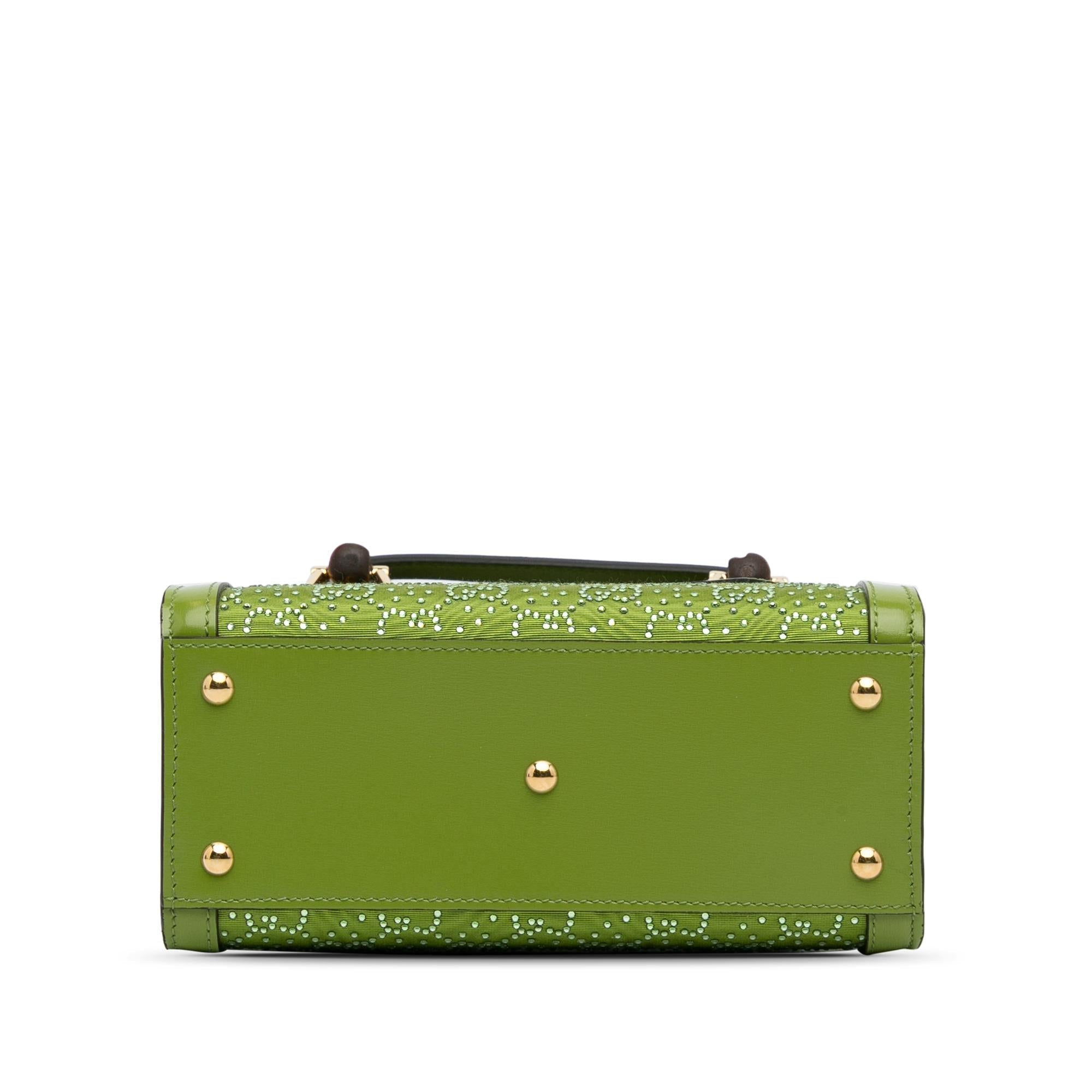 Gucci Crystal Embellished GG Canvas Mini Diana (SHG-wT7IXI)