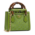 Gucci Crystal Embellished GG Canvas Mini Diana (SHG-wT7IXI)