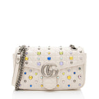 Gucci Crystal Embellished Matelasse GG Marmont Small Flap Bag (SHF-3tbySh)