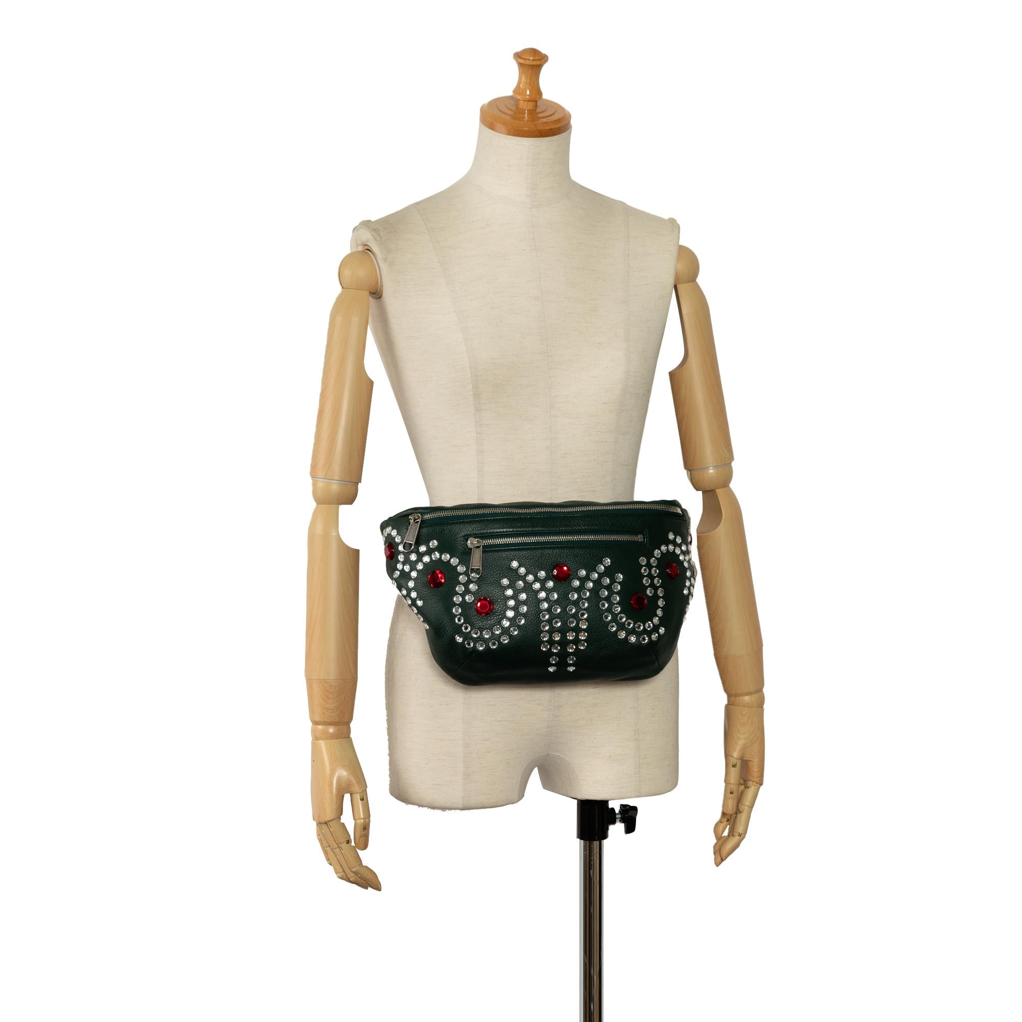 Gucci Crystal Embellished Web Belt Bag (SHG-OE46EQ)