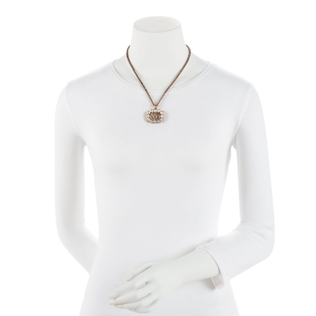 Gucci Crystal GG Necklace (SHF-3JbEcC)