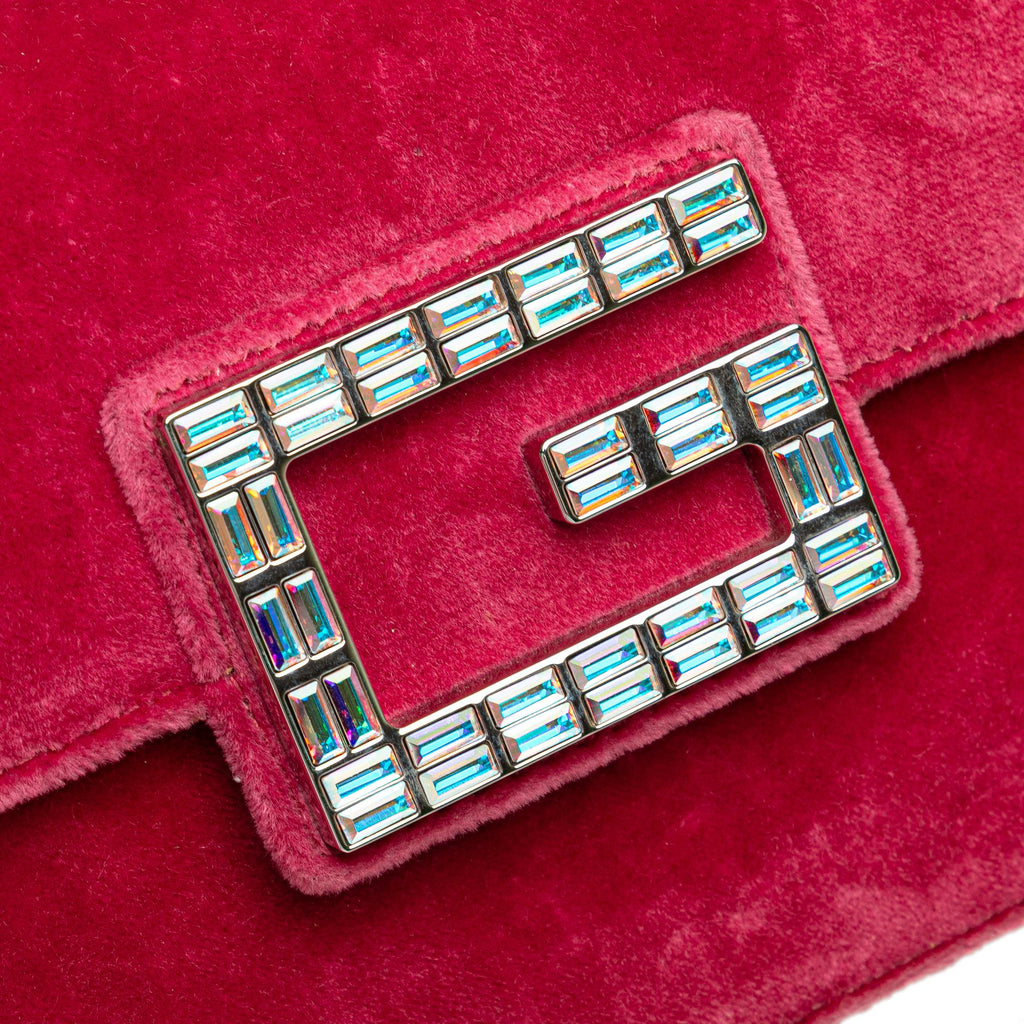 Gucci Crystal GG Velvet Broadway Crossbody