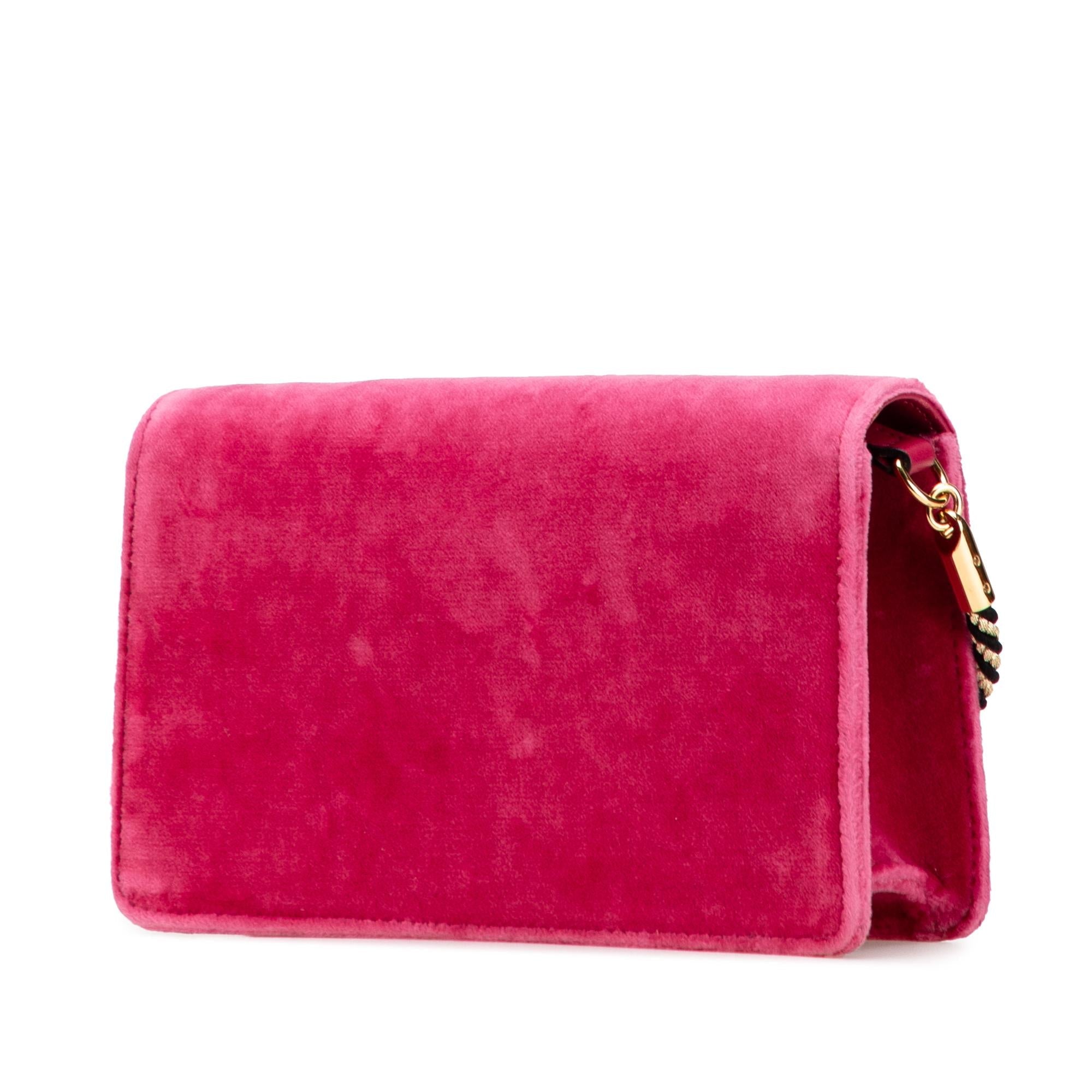 Gucci Crystal GG Velvet Broadway Crossbody
