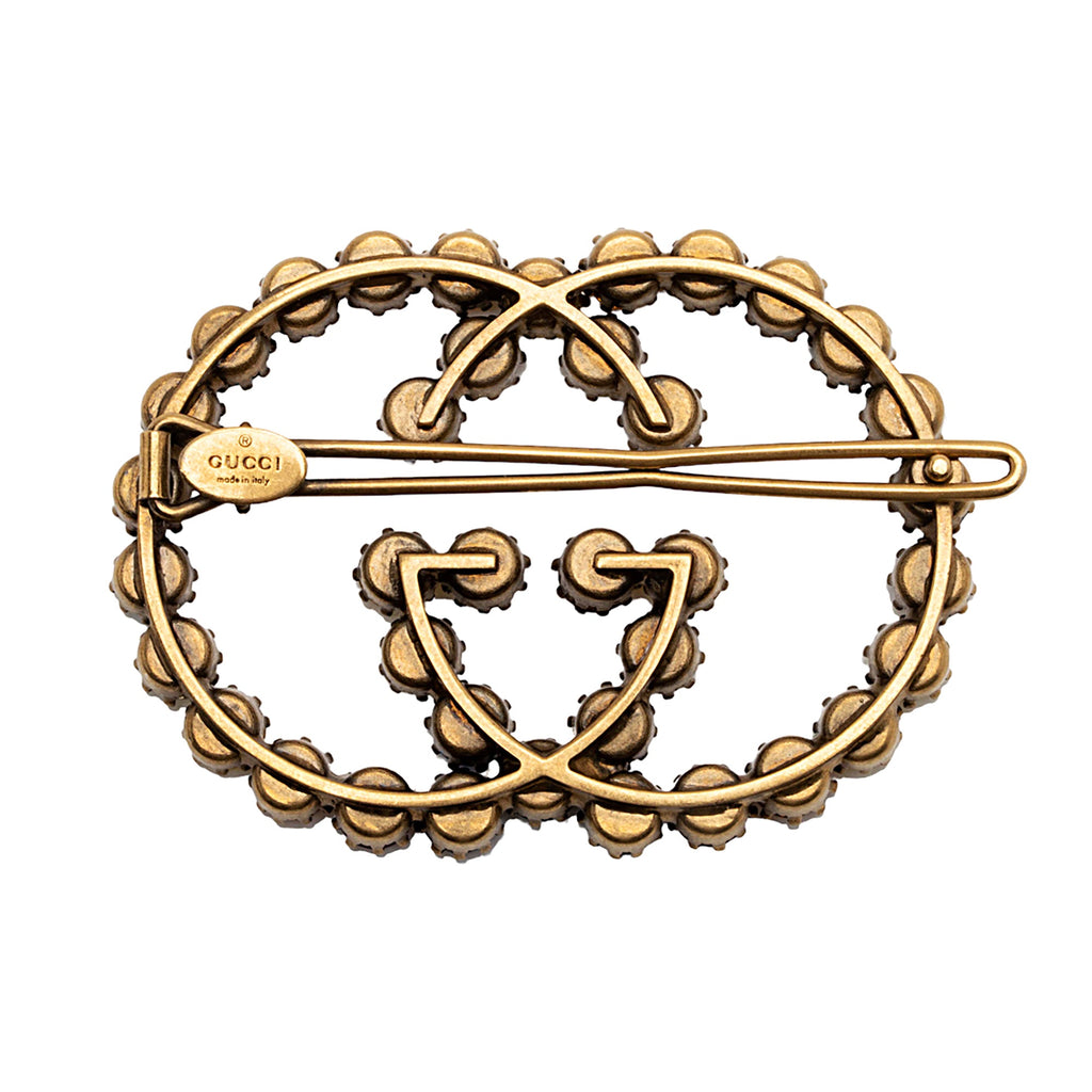 Gucci Crystal Interlocking G Hair Clip (SHF-vhmVJI)