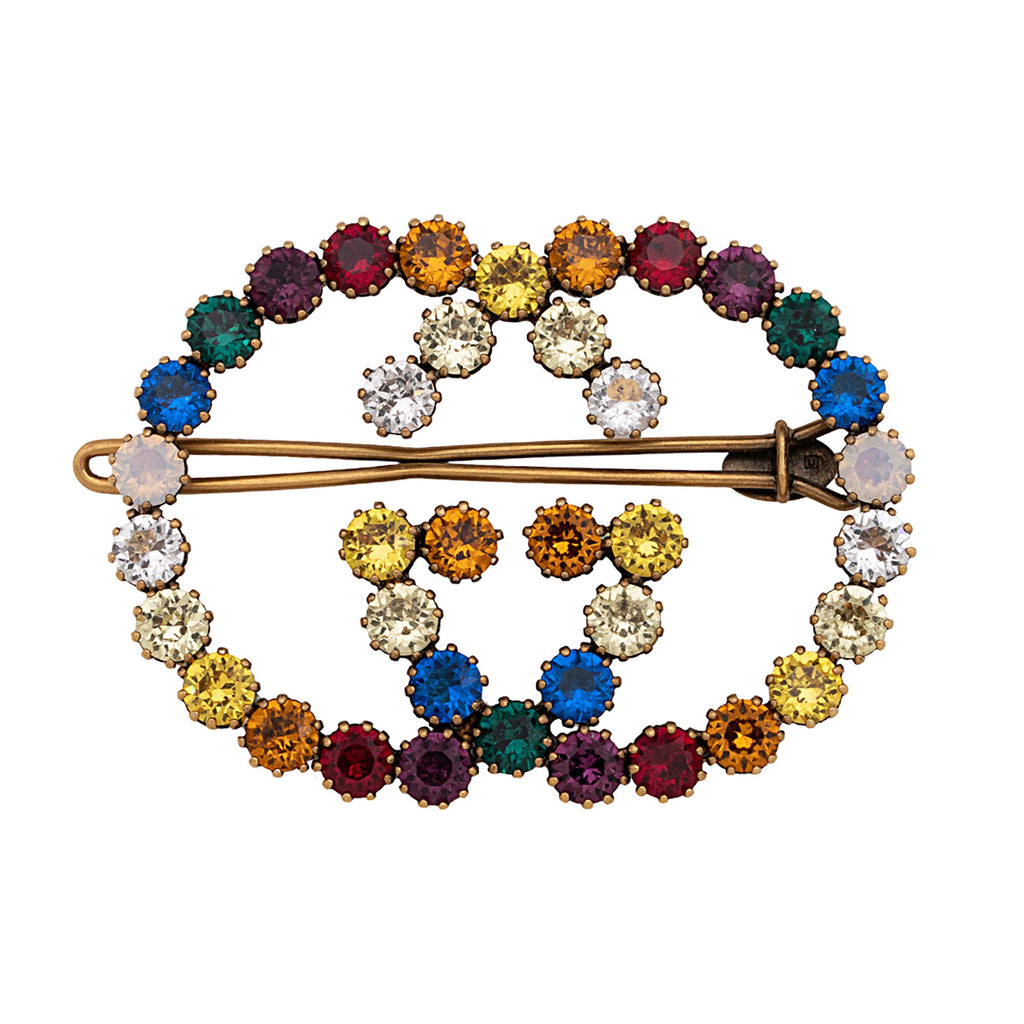 Gucci Crystal Interlocking G Hair Clip (SHF-vhmVJI)