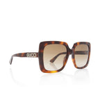 Gucci Crystal Logo Oversized Rectangular Sunglasses (SHF-Y9qe2J)