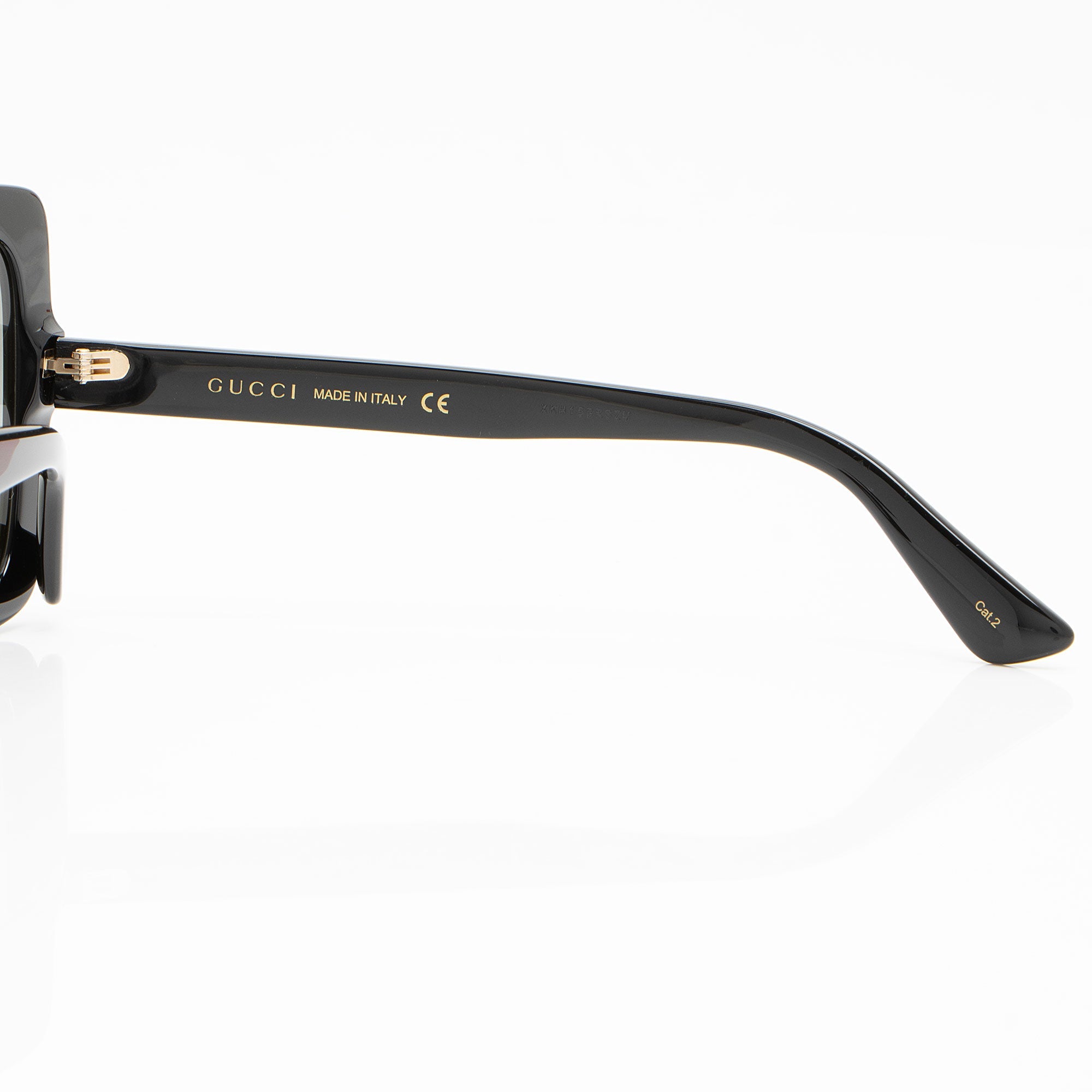 Gucci Crystal Logo Oversized Rectangular Sunglasses