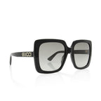 Gucci Crystal Logo Oversize Rectangle Sunglasses
