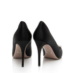 Gucci Crystal Satin Pointed Toe Pumps - Size 6.5 / 36.5 (SHF-V5rXOE)