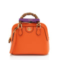 Gucci Cuir Leather Bamboo Diana Dome Mini Satchel