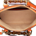 Gucci Cuir Leather Bamboo Diana Dome Mini Satchel