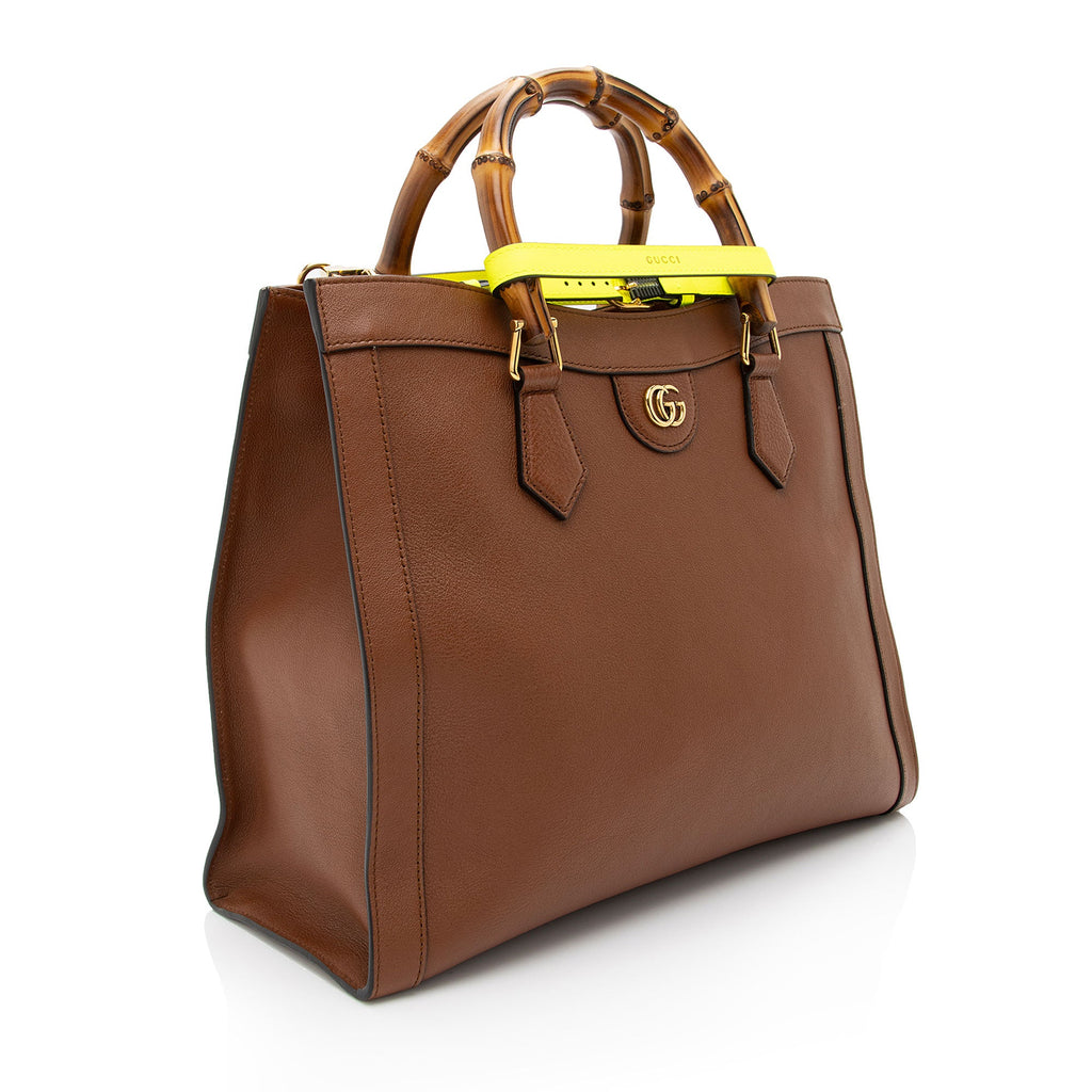 Gucci Cuir Leather Diana Medium Tote