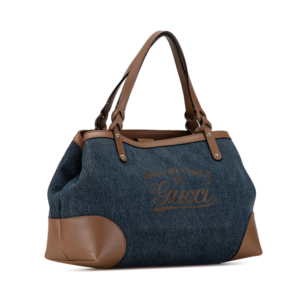 Gucci Denim Craft Tote Bag (SHG-SgJkQW)