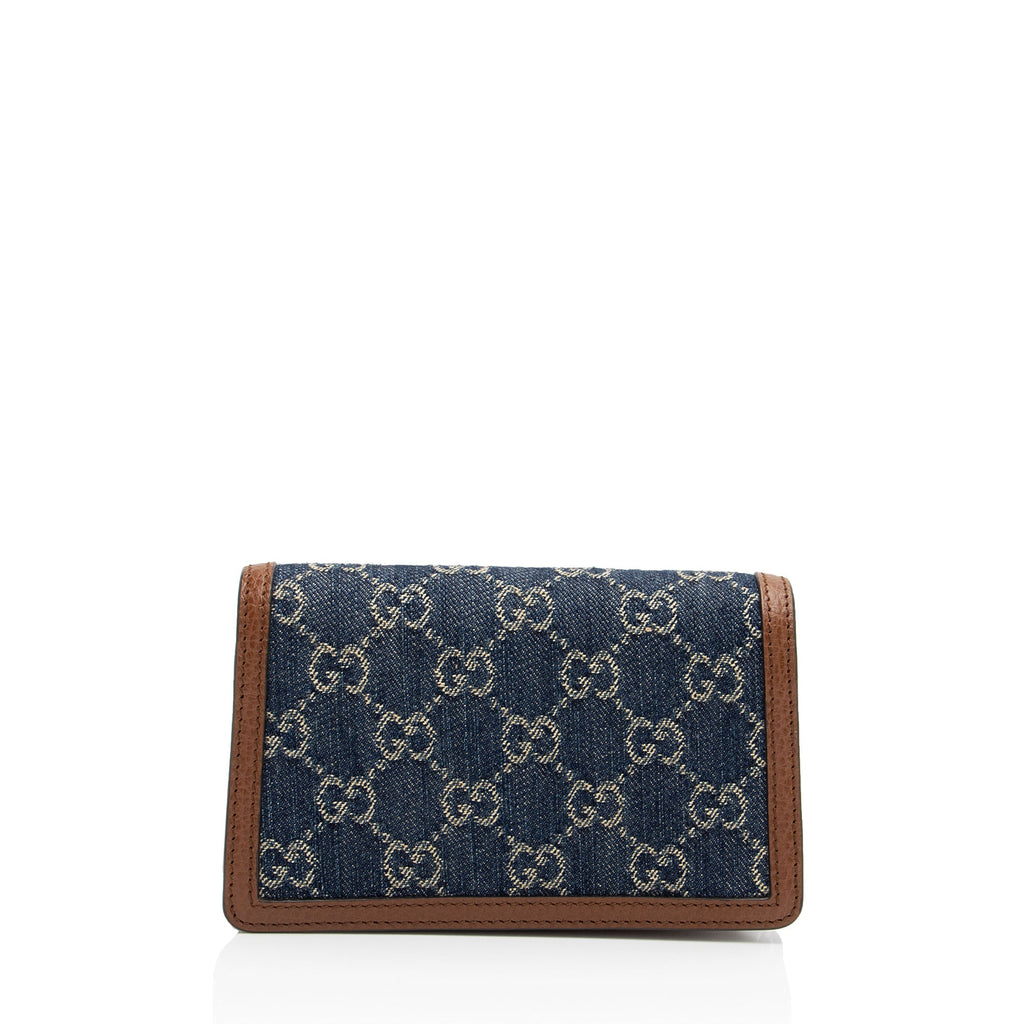 Gucci Denim Dionysus Super Mini Shoulder Bag (SHF-LUnuyX)