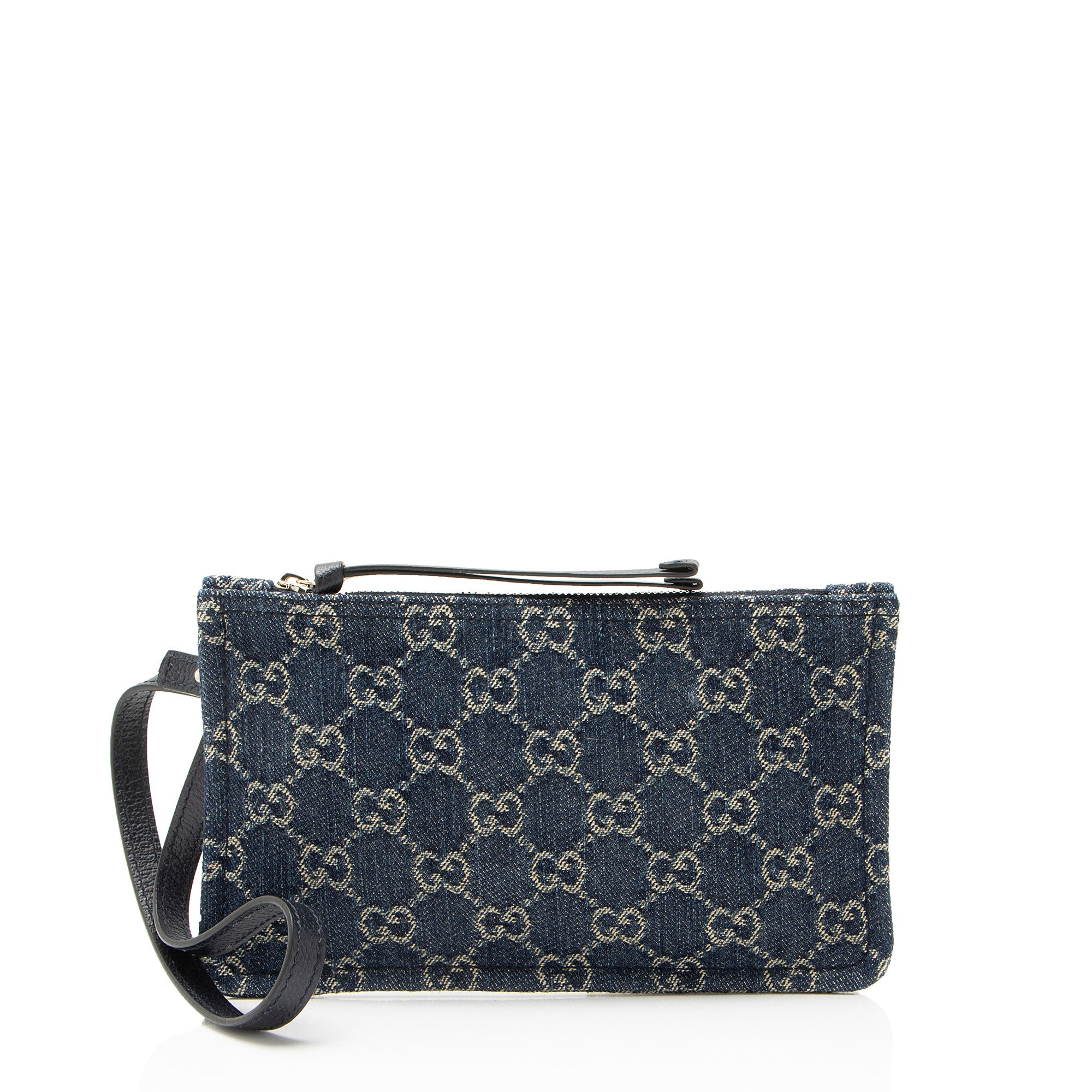 Gucci GG Denim Zip Pochette