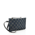 Gucci GG Denim Zip Pochette