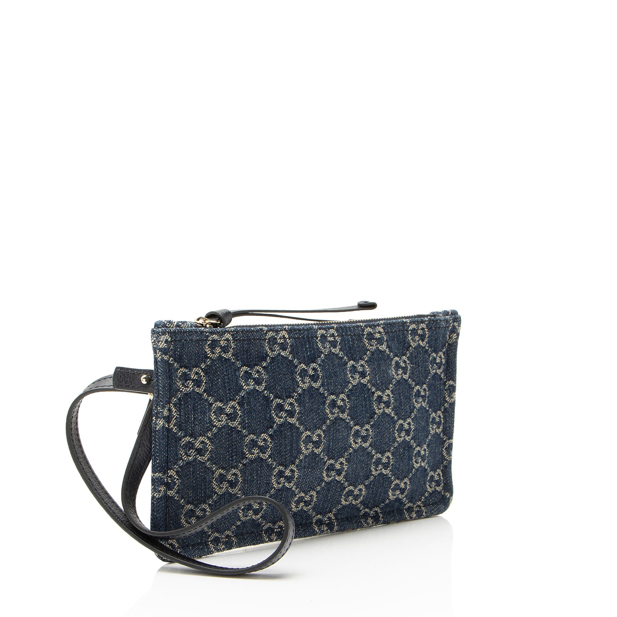Gucci GG Denim Zip Pochette