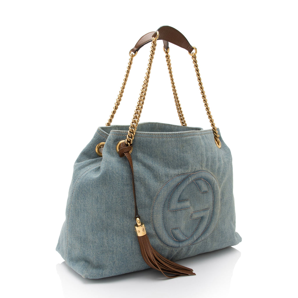 Gucci Denim Soho Medium Shoulder Bag (SHF-gKU581)