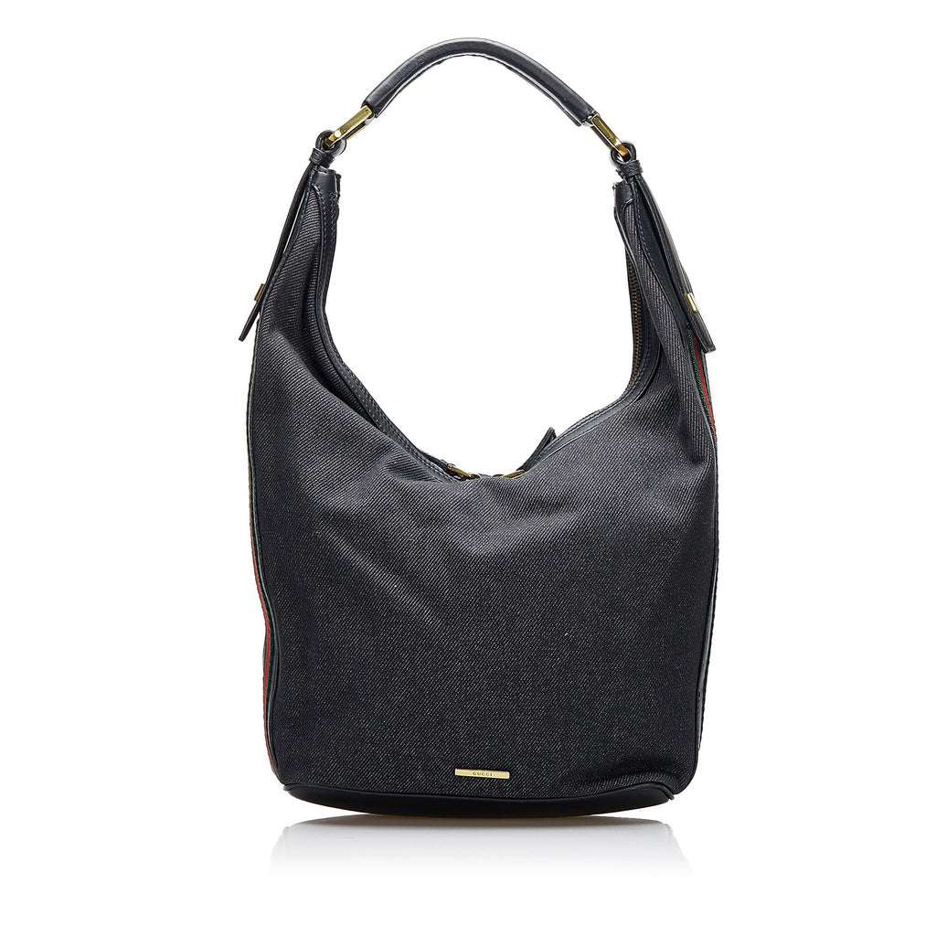 Gucci Denim Web Hobo (SHG-wuzFkd)
